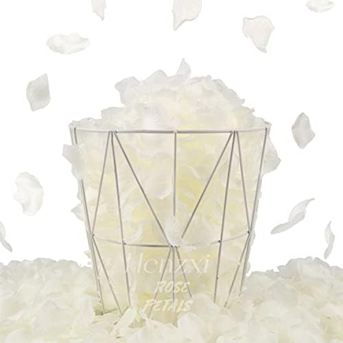 Henzxi 1000 Pcs Artificial Rose Petals Ivory