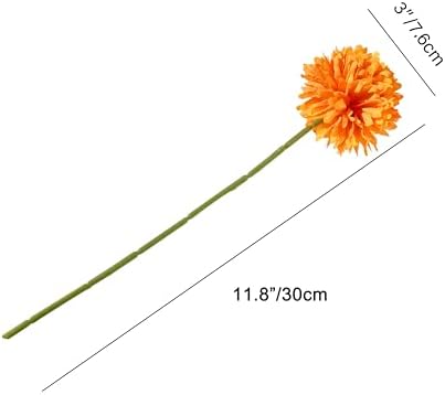 Mandys Orange Artificial Chrysanthemum 12 Stem Set