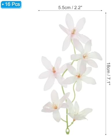 PATIKIL Artificial Orchid Flowers Pink 7 Inch