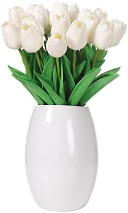 Real Touch Artificial Tulip Flowers with Vase Bouquet Set