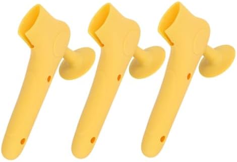 3pcs Silicone Door Handle Covers with Draft Stopper and Safety Protection Grey