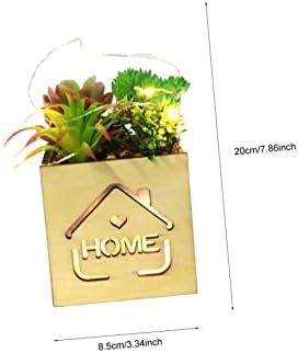 Red Wooden Box Potted Plant Decor