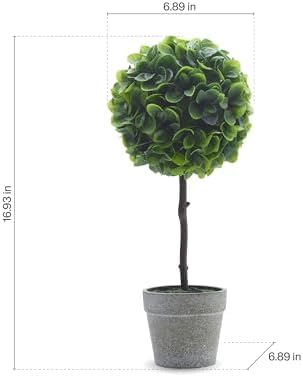Elements Artificial Boxwood Topiary 17 Inch
