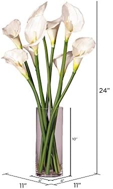 Vickerman 24 Inch Real Touch White Calla Lilys Artificial Flowers