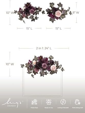 Lings Moment Artificial Flower Swag Arch for Wedding Ceremony