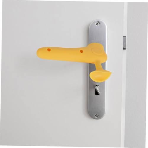 3pcs Silicone Door Handle Covers with Draft Stopper and Safety Protection Grey