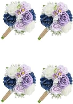 Exotic Dried Flower Bouquet 7 Inch Bridesmaid Bouquets 4PCS