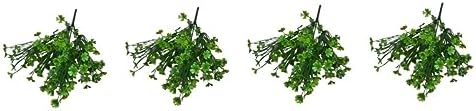 5 Pcs Artificial Shamrock Plants Four Leaf Decor