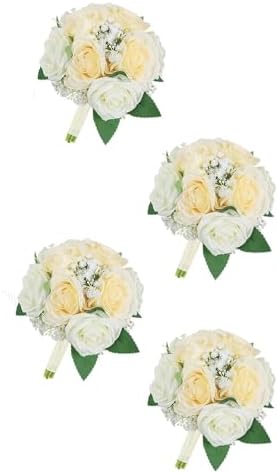 Exotic Dried Flower Bouquet 7 Inch Bridesmaid Bouquets 4PCS
