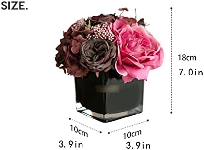 Faux Flower Artificial Rose Potted Decor Vase Set