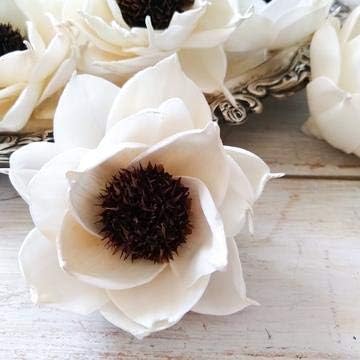 Oh Youre Lovely Wood Flower with Thistle Center 3 Inches