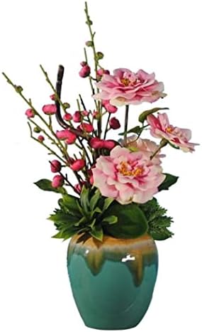 Luxurious Artificial Flowers in Ceramic Vase