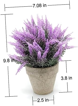 Unomor Artificial Lavender Plant in Pot