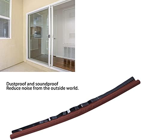 plplaaobo Door Sealing Strip Brown Foam Draft Stopper with Hook and Loop