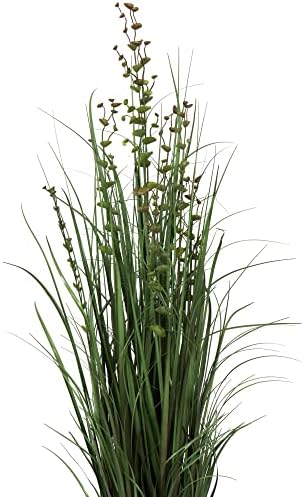 Vickerman 48 Inch Artificial Potted Green Grass and Eucalyptus