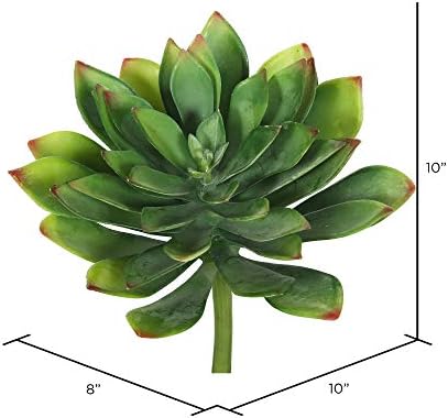 Vickerman 10 Inch Artificial Green Succulent Stem