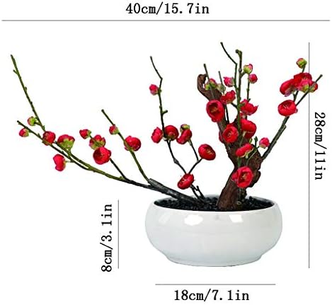 LMJYU Artificial Plum Blossoms 3PCS Vivid Bloom Simplicity Bonsai Display