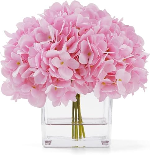 Exotic Dried Flower Bouquet Quiet Hydrangea Artificial Flowers Vase Arrangement