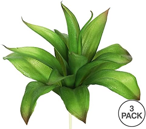 Vickerman Everyday 8 Inch Indoor Artificial Green Agave Stem 3 Pack