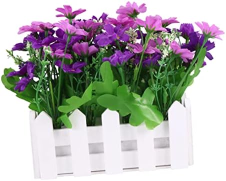 Lifelike Artificial Daisy Flower Vase Purple 16X85CM