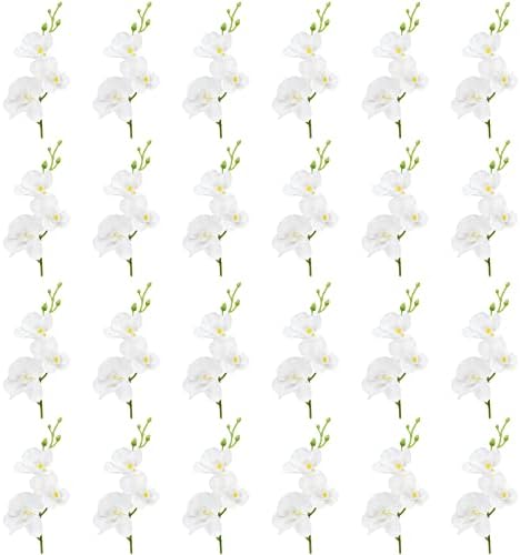 Lardux 24 Pcs Artificial Flowers for Floating Candles Wedding Centerpieces