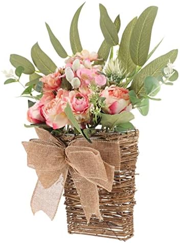 Artificial Flower Basket with Summer Wreath and Basket Decor