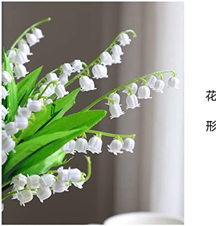 Artificial Lily of the Valley in Glass Vase Decor