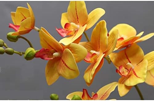 Artificial Flowers in Ceramic Vase Silk Orchid Bonsai Decor