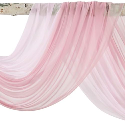 Dusty Rose Wedding Arch Flowers with Drape Kit Pack of 4
