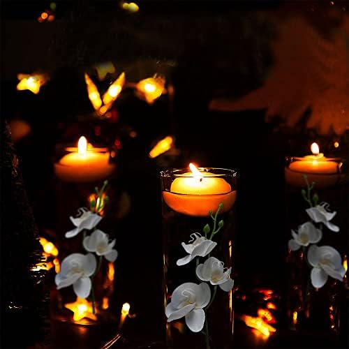 Lardux 24 Pcs Artificial Flowers for Floating Candles Wedding Centerpieces