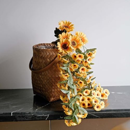 Efavormart 22 Inch Artificial Sunflower Vine Bush Decor