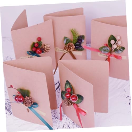 10pcs Artificial Pine Cones with Berries for Christmas Decor
