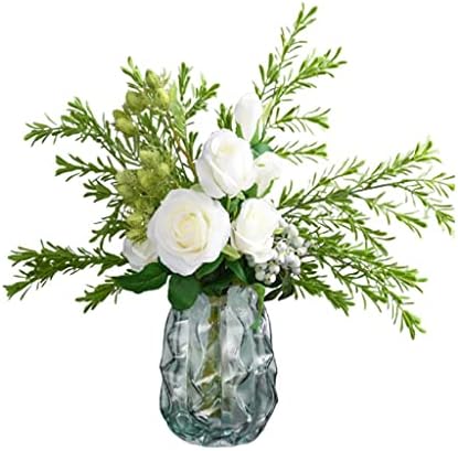 Artificial Flowers in Glass Vase with Silk