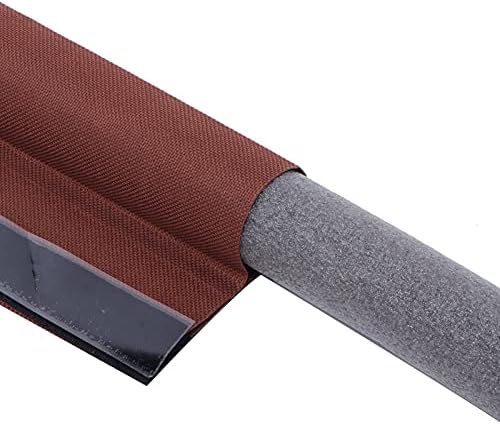 plplaaobo Door Sealing Strip Brown Foam Draft Stopper with Hook and Loop
