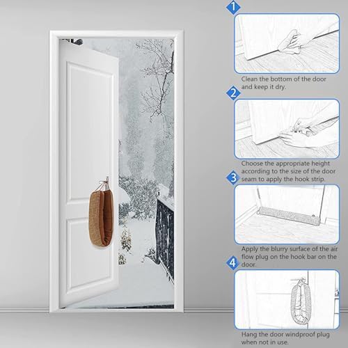 CurcKua Door Draft Stopper 36 Inch Triangular Blocker