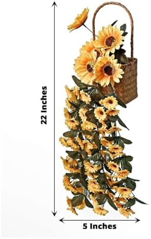 Efavormart 22 Inch Artificial Sunflower Vine Bush Decor