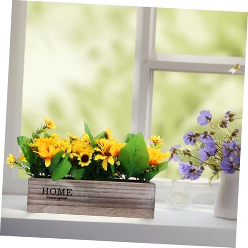 Artificial Sunflower Potted Plant for Shelf Decor
