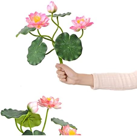 Artificial Lotus Flowers with Vase Real Touch Home Decor