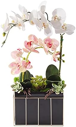 Artificial Phalaenopsis Bouquet with Glass Vase for Home and Office