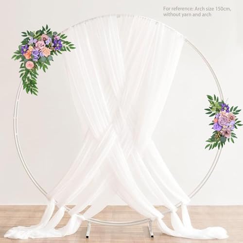 Set of 2 Purple Artificial Wedding Arch Flowers