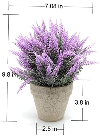 Artificial Lavender Arrangements in Pots for Home Office Garden