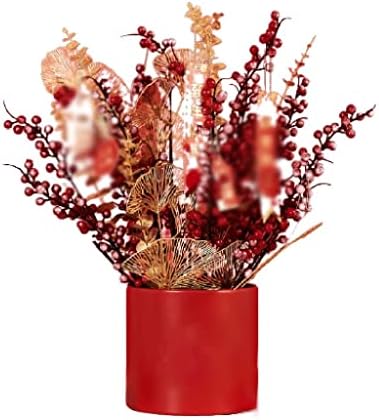 Artificial Holly Red Fruit Flower Set for Home Decor