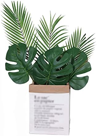 Artificial Monstera Plant 23 Inch Fake Potted Palm Tree Decor