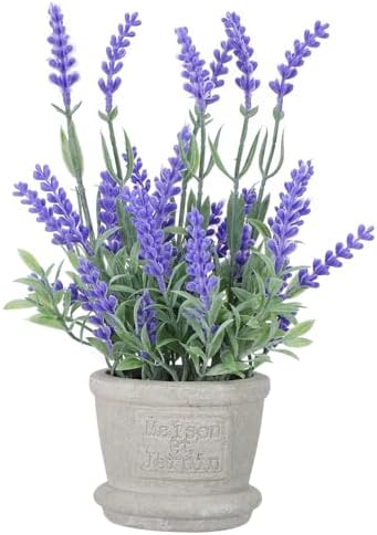 Artificial Lavender Potted Plant for Home Office Decor