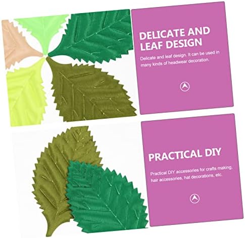 900 Pcs Artificial Green Leaves for Hair Ties and Crafts