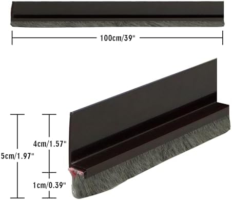 Door Draft Stopper with Brush - 39 Winter Cold Seal