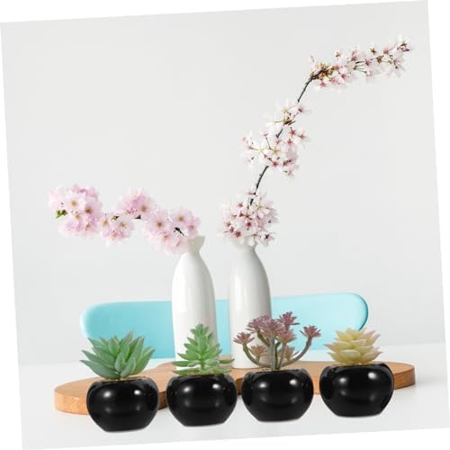 4pcs Artificial Potted Bonsai Plants Home Decor