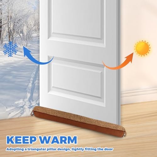Yaoliucp Door Draft Stopper 36 Inch Triangular Blocker with Handle