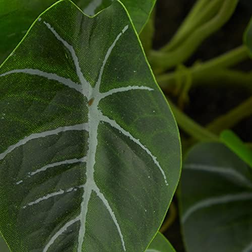 Deco 79 Faux Pothos Artificial Plant with Gold Porcelain Pot