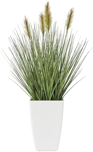 Deco 79 Artificial Plant with White Pot Green 12x12x20